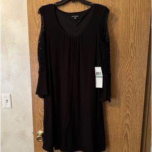 Women’s black shoulder cut out dress